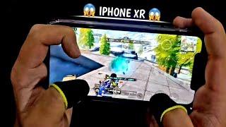 IPHONE XR  BETTER THAN IPHONE 14 PRO MAX?  PUBG MOBILE BEST 4-FINGERS CLAW + GYRO HANDCAM GAMEPLAY