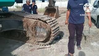 Sunward Swing gear removal of hydraulic excavator