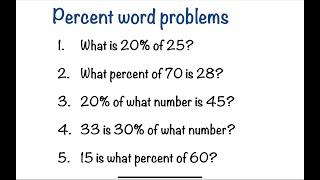 How To Solve Math Percentage Word Problems  Algebra