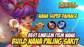 EMBLEM BUILD NANA TERSAKIT 2023  BUILD NANA PALING SAKIT 2023 MOBILE LEGENDS