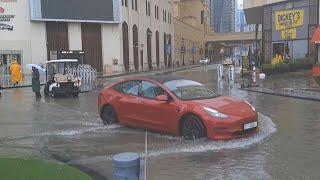 Dubai streets flooded as heavy rain returns to desert UAE  AFP