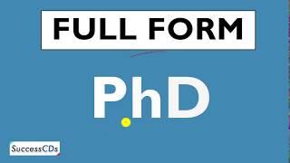 PHD Full Form - What is the full form of PhD? PhD ka full form kya hai
