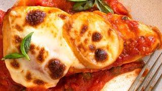 CHICKEN PIZZAIOLA WITH SMOKED SCAMORZA CHEESE