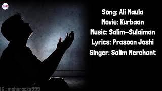 Ali Maula - Lyrics with English translationKurbaanSaif Ali khanKareenaSalim Sulaiman