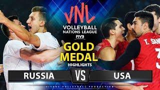 Russia vs USA   Gold Medal Match  Highlights  Mens VNL 2019