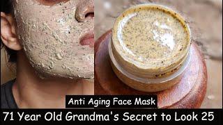 Anti Aging Coffee Face Pack - 70 Year Old Grandma  NO Wrinkles  Skin Brightening & Skin Tightening