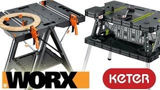 Worx Pegasus VS Keter  Folding Work Table  Review and Demo 