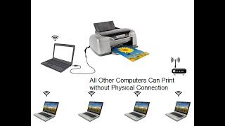 How to Share USB Printer over Wi-Fi or LAN for Multiple Computers to Print on Wireless or Ethernet.