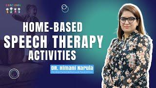 Home based speech therapy activities I Speech therapy activities