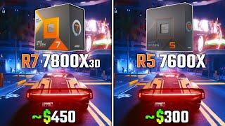 RYZEN 7 7800X3D vs RYZEN 5 7600X  Test in 6 Games