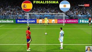 SPAIN Vs ARGENTINA - Penalty Shootout  FINALISSIMA 2024  Messi vs Yamal  PES Gameplay