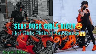 Sexy Girls Riding Hayabusa Hot Lady Biker Riding Super Bike Girls Riding Hayabusa Super Biker