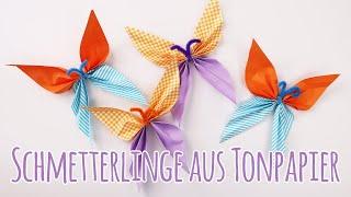 Schmetterling aus Tonpapier basteln  DIY Anleitung  Talu.de