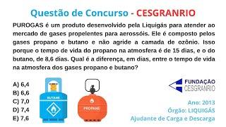 CESGRANRIO 2013  QUESTÃO DE CONCURSO  PUROGAS é um produto desenvolvido pela Liquigás para...