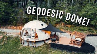 LUXURY GLAMPING DOME  Full Airbnb Geodesic Dome Tour