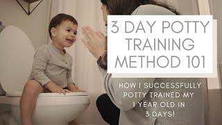 3 DAY POTTY TRAINING METHOD 101  How I Successfully Potty Trained My 1 Year Old in 3 Days