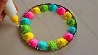 Satisfying video  Easy Rangoli design  Rangoli for Festival  Sand art