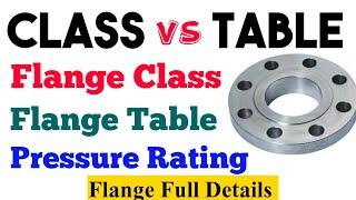 Flange Class Explained  Flange Table vs Flange Class  Flange Class 150 vs Class 300