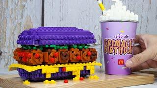 Trying The VIRAL McDonalds Grimace Shake & McRib Recipe with LEGO