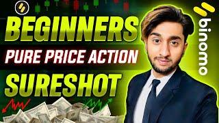 How beginners can take sure shot trades in binomo with pure price action  binomo trading strategy