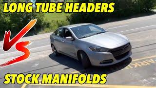 Dodge Dart GT 2.4L MUFFLER DELETE Vs HEADERS & MUFFLER DELETE