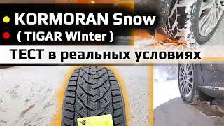 KORMORAN Snow  TIGAR Winter  тест в реальных зимних условиях