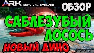 Первый взгяд - Саблезубый Лосось  Sabertooth Salmon ARK Survival Evolved