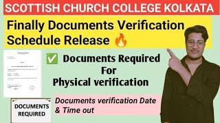 Scottish Church College Kolkata  Documents Verification Schedule Out  Physical verification 2024