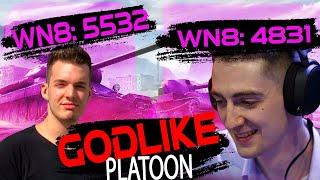 10000+ WN8 Platoon DESTROYS enemy team - World of Tanks