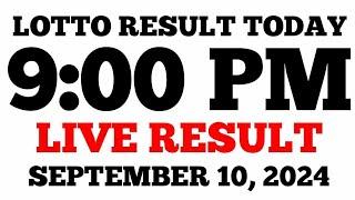 Lotto Result Today 9PM Draw September 10 2024 PCSO LIVE Result