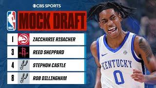 NBA Mock Draft 8.0 Zaccharie Risacher goes No. 1 Overall Spurs land Castle and Dillingham  CBS Sp
