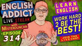 English Addict - 314 LIVE stream  topic - FUTURE & PAST words Join the LIVE chat & Learn English