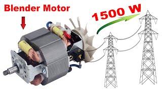 How to turn 220V Electric Generator from a Blender Machine Motor - Step by step