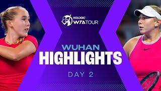 Day 2 in Wuhan with Andreeva Anisimova & Siniakova  WTA Match Highlights