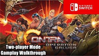 Contra Operation Galuga Demo Two-player Mode gameplay  nintendo switch