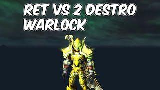 Ret VS 2 Destro Warlocks - 11.0 Retribution Paladin PvP - WoW The War Within Prepatch