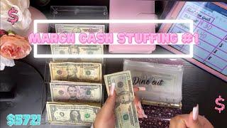 March Cash Stuffing 1  $572  Cash Envelope Budgeting Semi-Monthly Pay