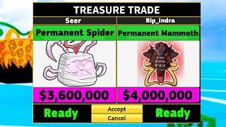 Trading PERMANENT SPIDER Fruit For 69 Hours Blox Fruits