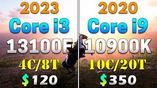 Core i3 13100F 2023 vs Core i9 10900K 2020  PC Gameplay Tested