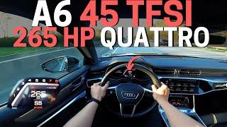 Audi A6 45 TFSI Quattro C8   TOP SPEED & 0-100 POV