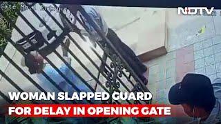 Video Woman Repeatedly Slaps Security Guard At Noida High-Rise Society