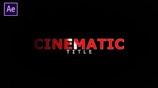 Cinematic Title Animation Tutorial in Adobe After Effect for Beginners