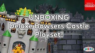 UNBOXING Deluxe Bowsers Castle Playset from Jakks Pacific Full Build & Review