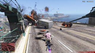 GTA 5 -  Oppressor MK-2 Flying Bike Rampage + Six Star Escape