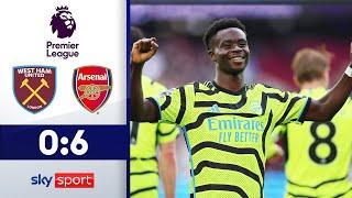 Arsenal zündet Tor-Feuerwerk  West Ham United - FC Arsenal  Highlights - Premier League 202324