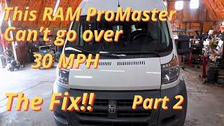 RAM ProMaster 3.0L Low Power  THE FIX  Part 2 - Limp Home mode DTC P0402 & P0101 EGR Valve issue