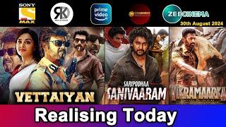 4 New South Hindi Dubbed Movies Releasing Today  Saripodhaa Sanivaaram Vettaiyan 30th August 2024