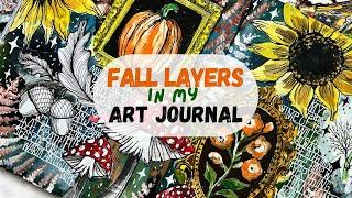 fall layers in my art journal