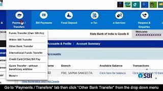 How to Transfer Money to Other Bank Accounts  SBI to Other  SBI to SBI