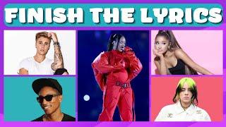 Guess The Lyrics Quiz  Finish The Lyrics  Most Popular Songs  Music Quiz   #musicquiz